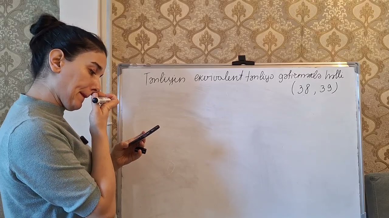 6-cı sinif riyaziyyat 2-ci hissə. Səh 38,39. Təkliyin ekvivalent tənliyə gətirməklə həlli