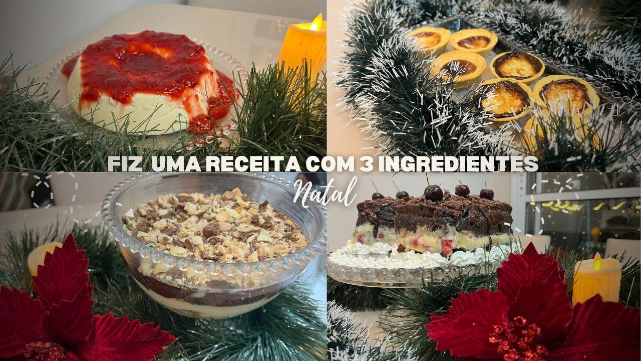 4 SOBREMESAS DELICIOSAS PARA O SEU NATAL - RECEITAS QUE AMO