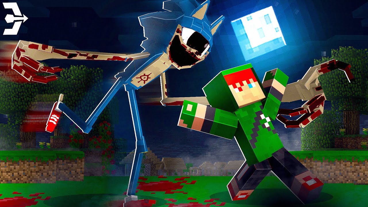 SONIC.EYX ПРЕСЛЕДУЕТ МЕНЯ В MINECRAFT!! Я ВЫЖИЛ?
