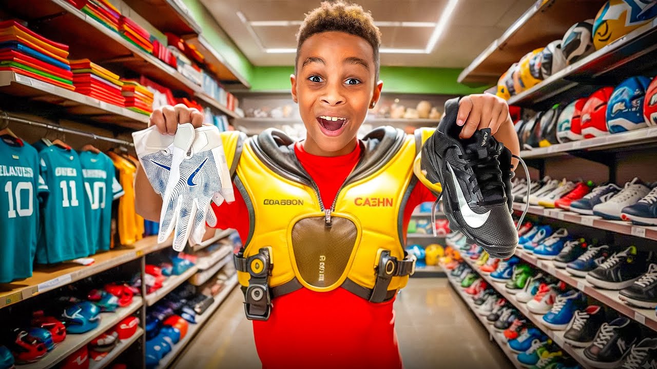 TOOK MAJOR SHOPPING FOR HIS FOOTBALL GEAR!!!