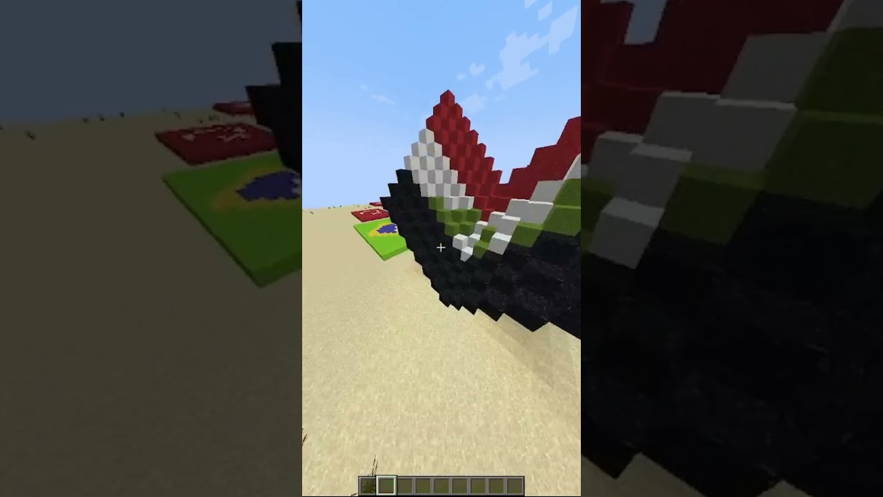 Iraq Flag Sand Art #microsoft #minecraft #mojang #sandart #minecraftshorts #iraq