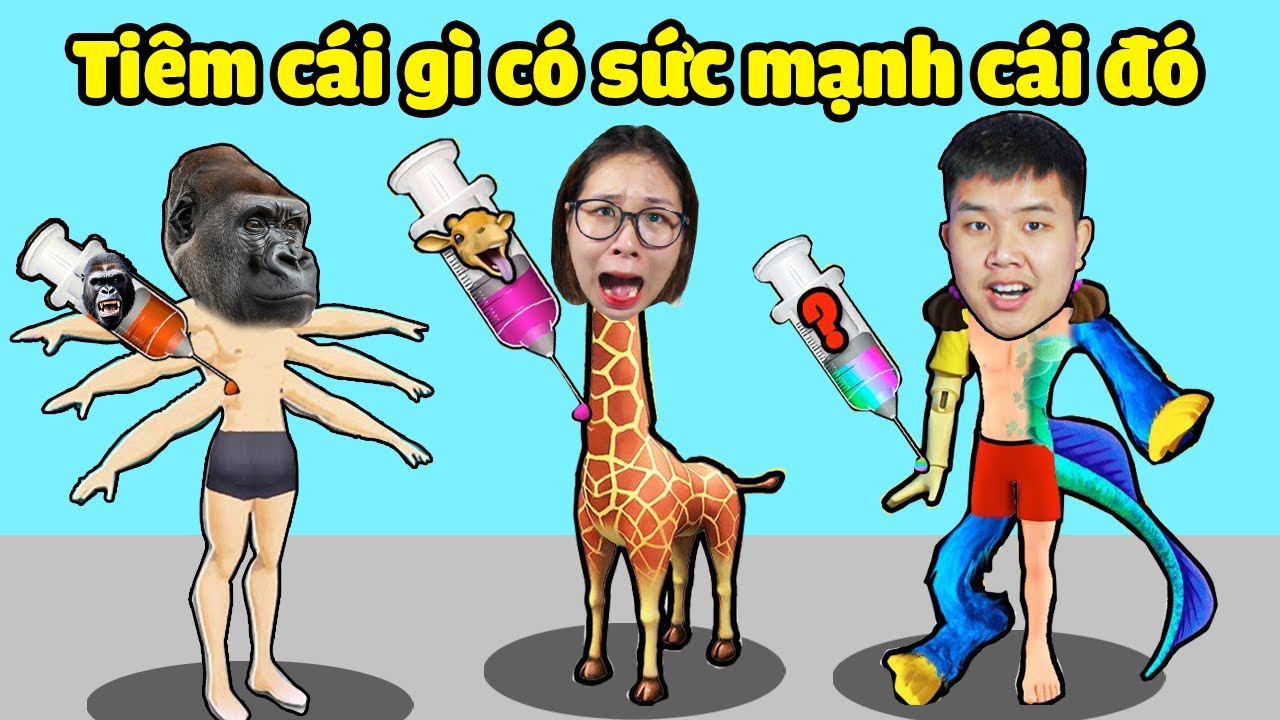 Tiến hóa con người tiêm con gì nhận sức mạnh con đó trong MERGE ANIMALS 3D