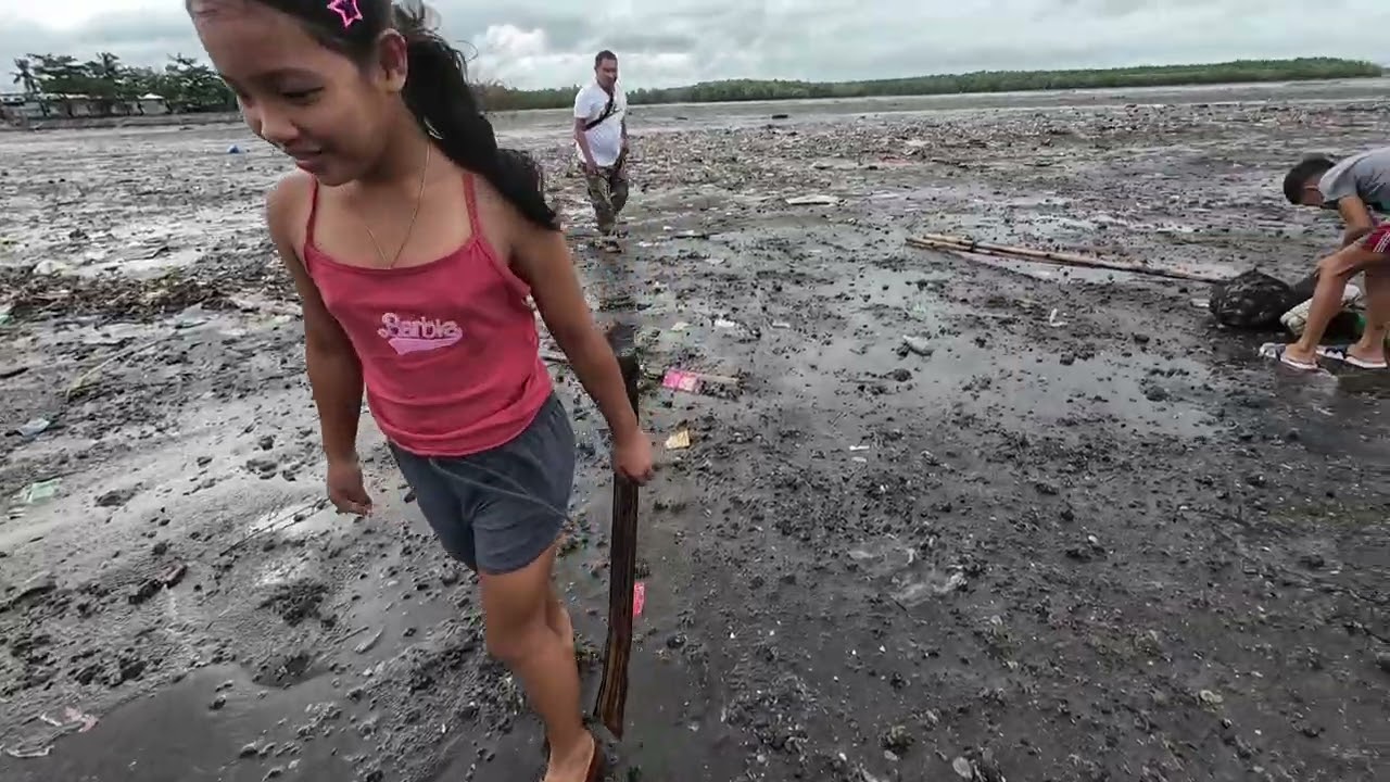 Looking for shells in the Philippines