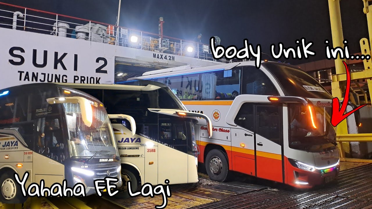 Jetbus 5 FE Sinar Jaya bareng body RB,, bus unik Harapan Jaya turun trip Sumatera,, nyaris gasruk‼️