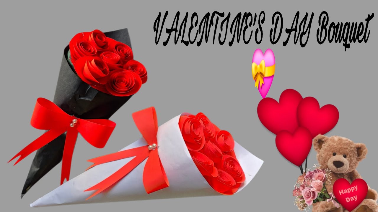 Diy Paper  Flowers 💐 Bouquet/Valentines  Day Special  Gift   Ideas 🌹.