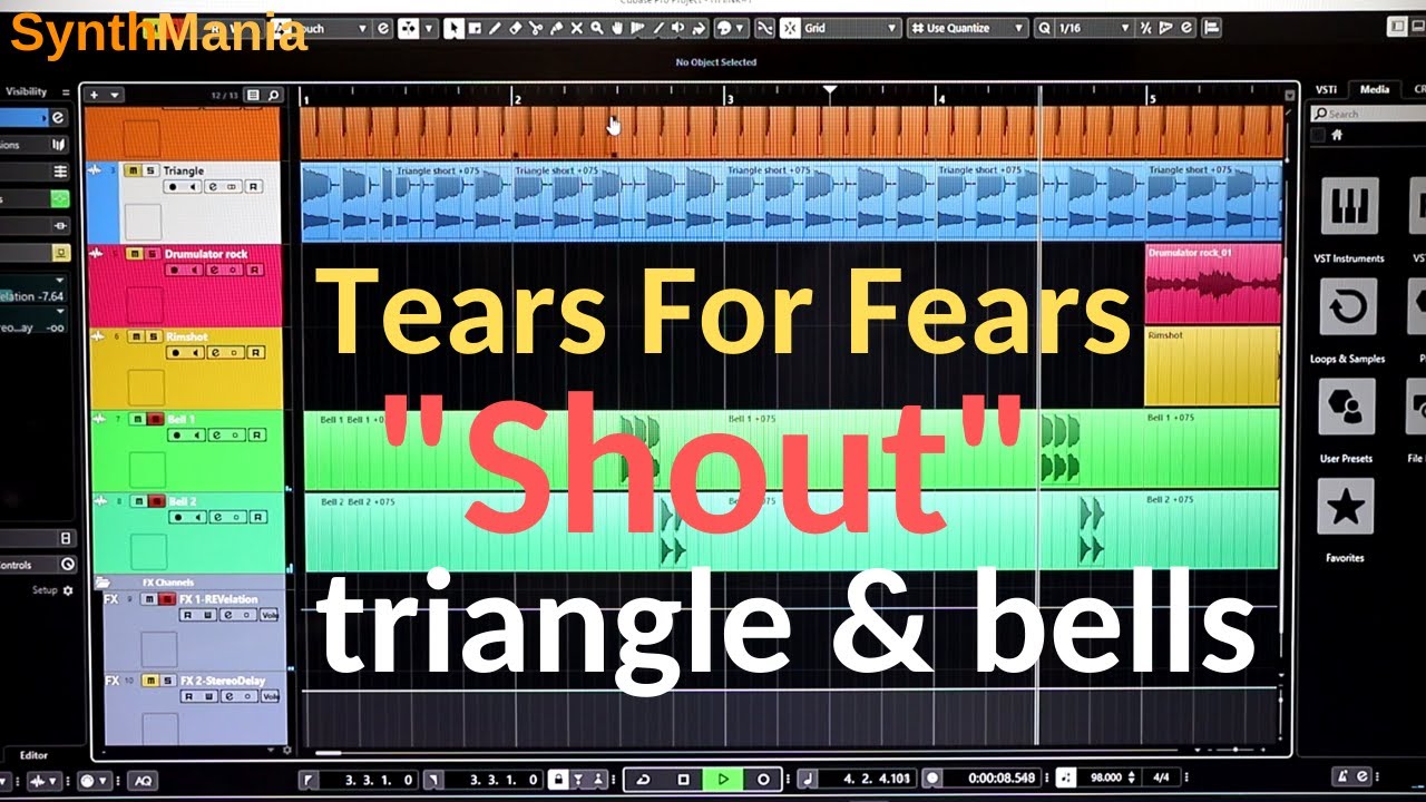 I think I've found the Tears For Fears ''Shout'' triangle and bell sounds