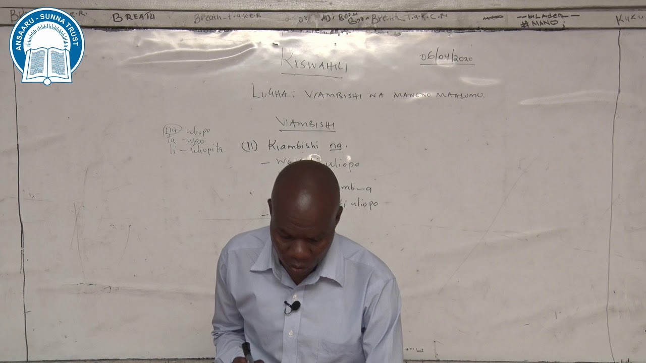 Form 4 - Kiswahili - Topic: Viambishi na maneno maalumu, By; Timothy Enzoya.