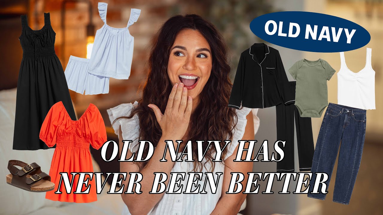 MASSIVE OLD NAVY SPRING TRY-ON HAUL! (dresses, sweats, pjs, denim, baby clothes) | 2025