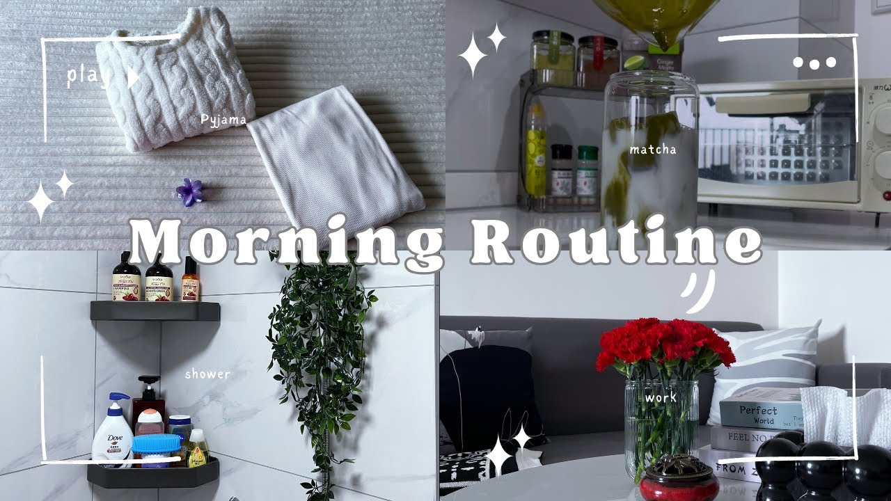 My Spring Morning Routine🌸 Oral Hygiene | Shower Routine🧼| Feedback for PR Products | Matcha Latte 🍵