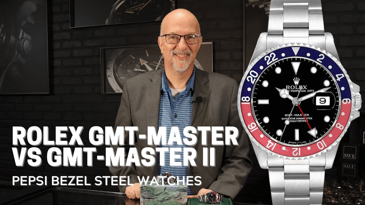 Rolex GMT Master vs GMT Master II Pepsi Steel Watches | SwissWatchExpo
