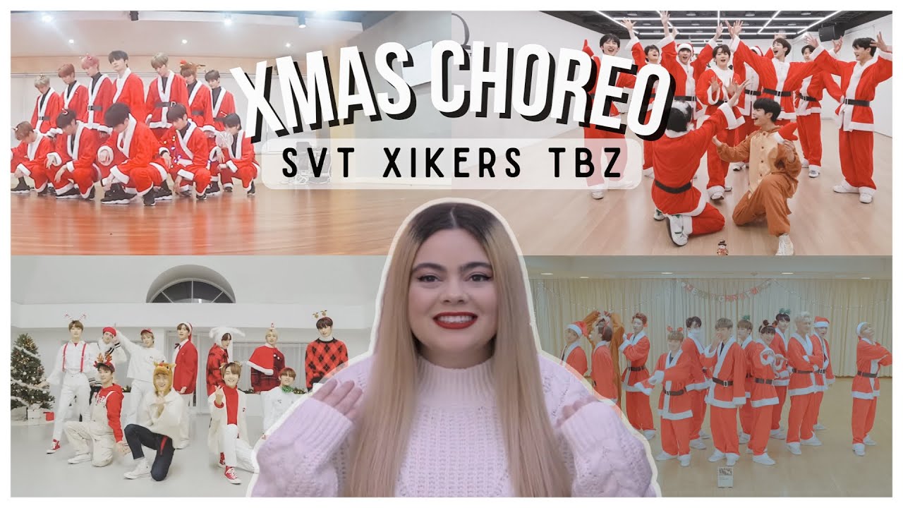 The Santa outfits! | Christmas Dance Practices - Seventeen, xikers, The Boyz REACTION