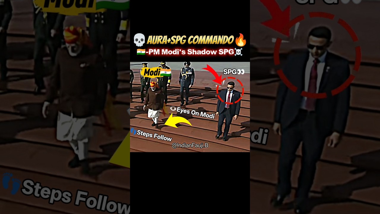 🇮🇳 PM MODI'S SHADOW SPG COMMANDO AURA+ SECURITY⚔️🔥☠️ #pmmodi #modi #spg #commando #protocol #army