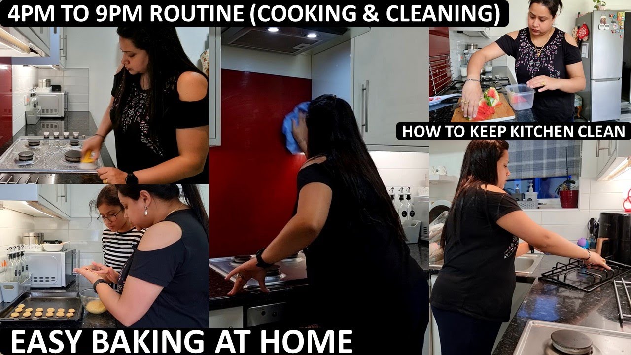 Evening To Night Routine - Cooking, Outing & Cleaning | Orange Cookies | Bhelpuri Namkeen | Panini
