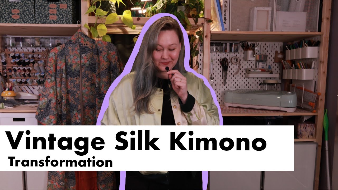 Transforming a vintage kimono into a new jacket! #sustainablefashion