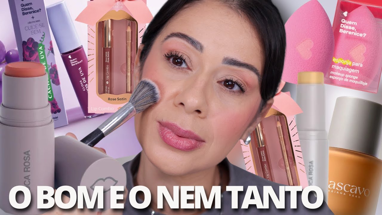 Testando BLUSH BOCA ROSA, Novidade QUEM DISSE BERENICE?, LIP COMBO RENNER e Mais