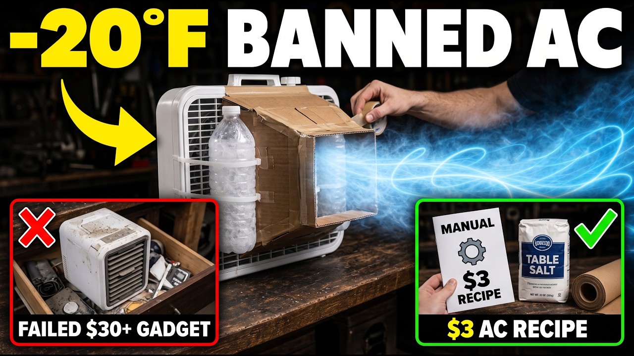 How To Transform Any Fan Into A Free Salt AC System (Genius DIY Cooling Hack)