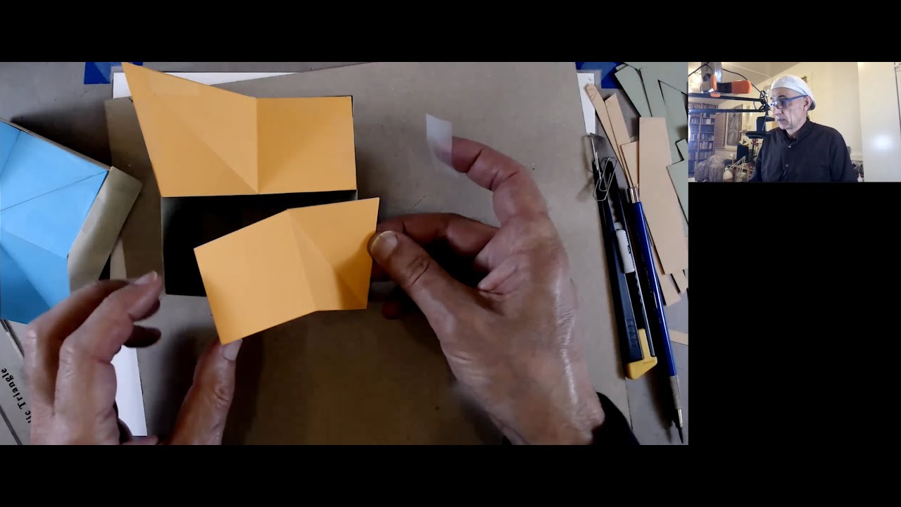 Rough cube assembled with scotch tape