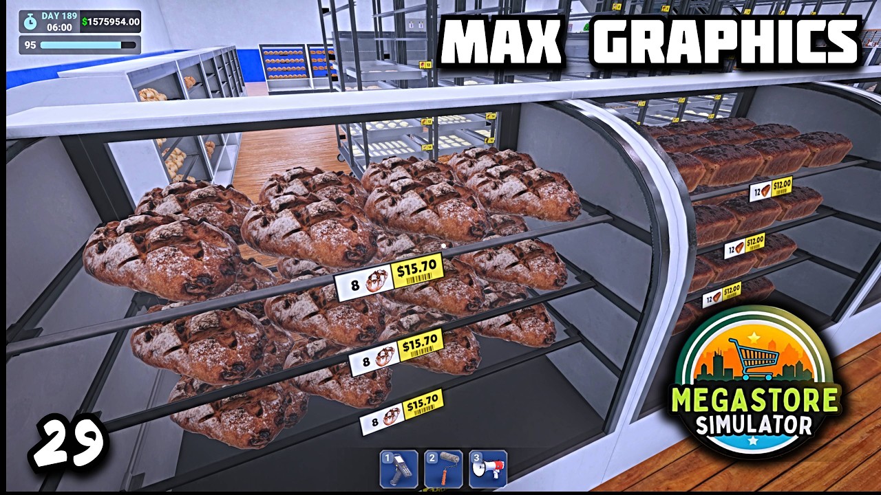 Megastore Simulator #29 Max Graphics Day 190 Lv 96 - Restocker MOD