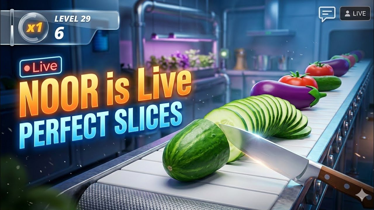 NOOR is live!🔪🥝🍅🍉🥕🥒🧀🍰🎂 perfect slice