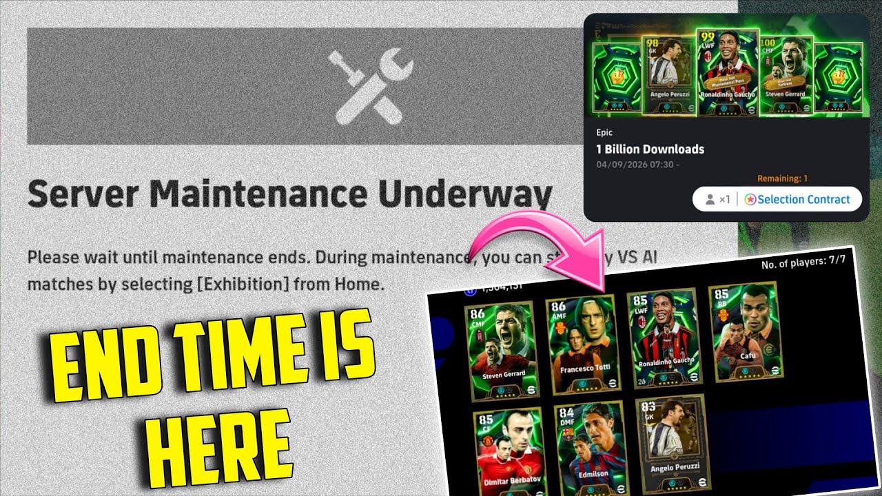 Дополнительное техническое обслуживание завершено 🥶 eFootball 2026&trade; Mobile
