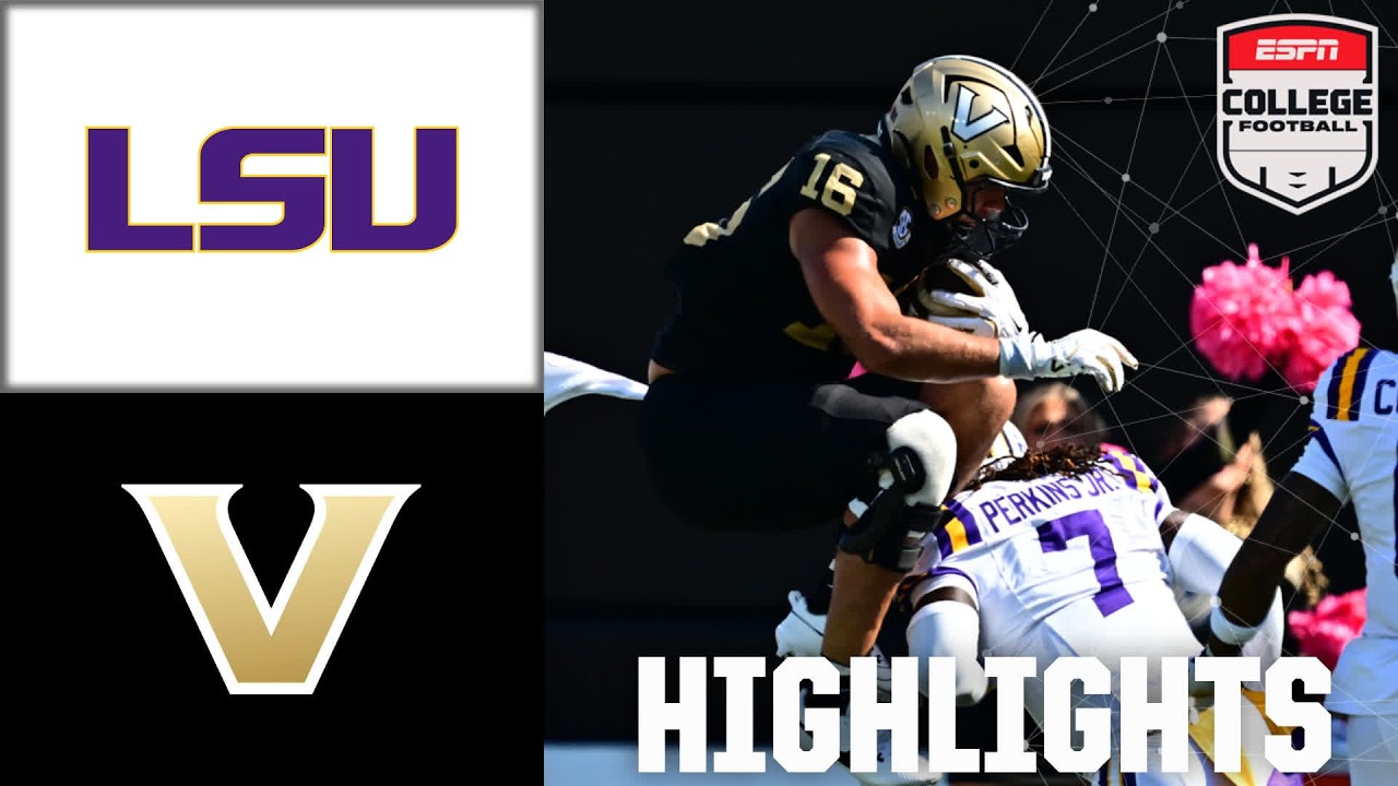 LSU Tigers против Vanderbilt Commodores | Полные обзоры матча | ESPN College Football