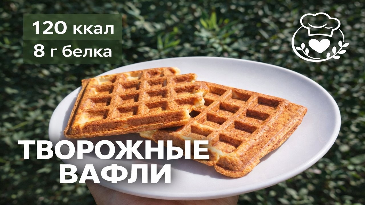 ПП-Творожные вафли | 120 ккал и 8 грамм белка