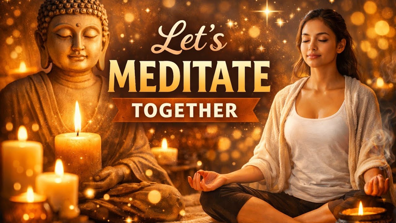 🕯️ Buddha’s presence, candlelight, and calm energy 🌟 Let’s meditate together ✨