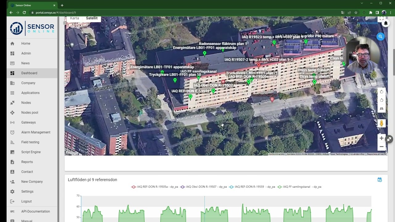 Sensor-Online Indoor and Outdoor Mapping of Sensors