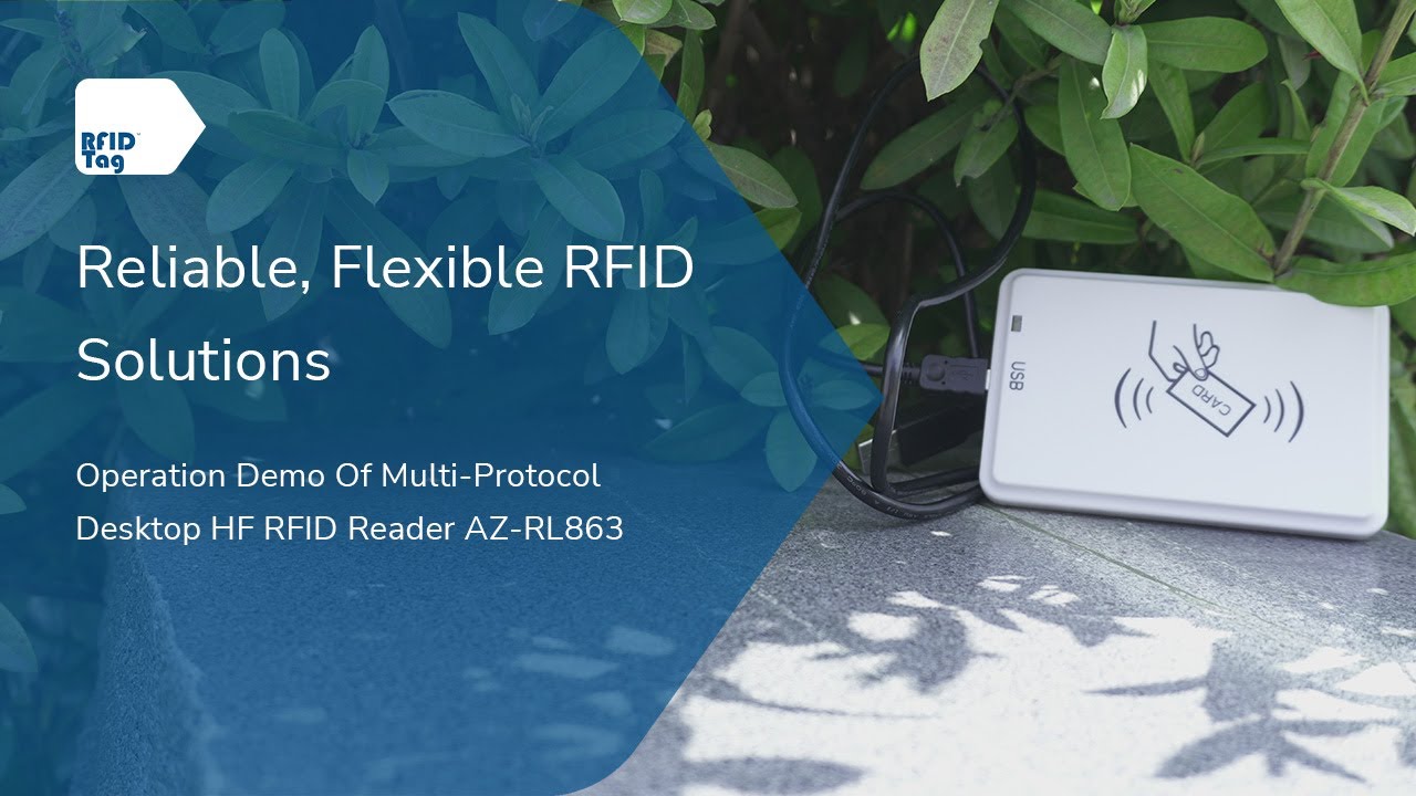 Operation Demo Of Multi-Protocol Desktop HF RFID Reader AZ-RL863