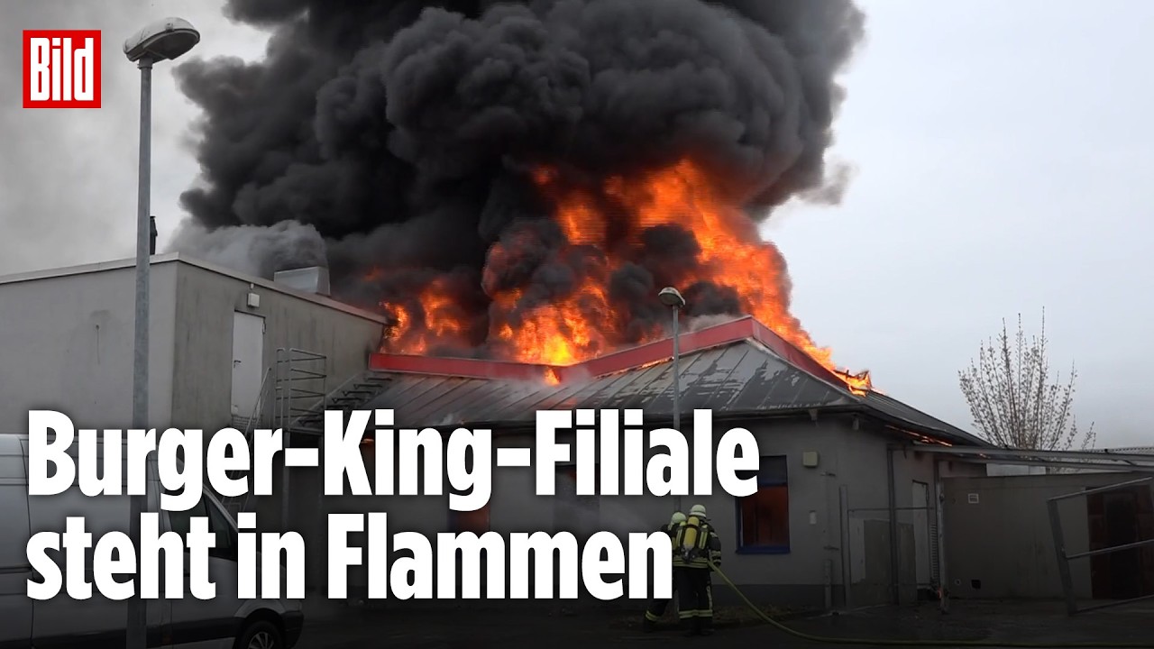 HAGEN: Gro&szlig;brand in leerstehender Burger-King-Filiale