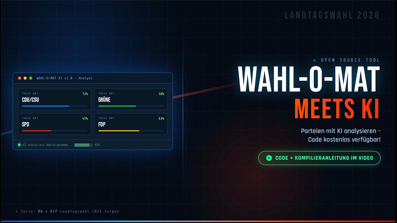 WAHL-O-MAT KI – Kostenloses Open Source Tool für die Landtagswahlen 2026