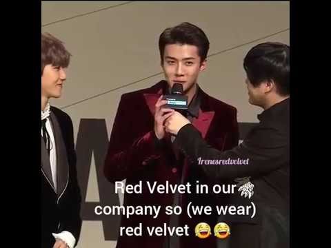 EXO Sehun talks about Red Velvet on MAMA 2016