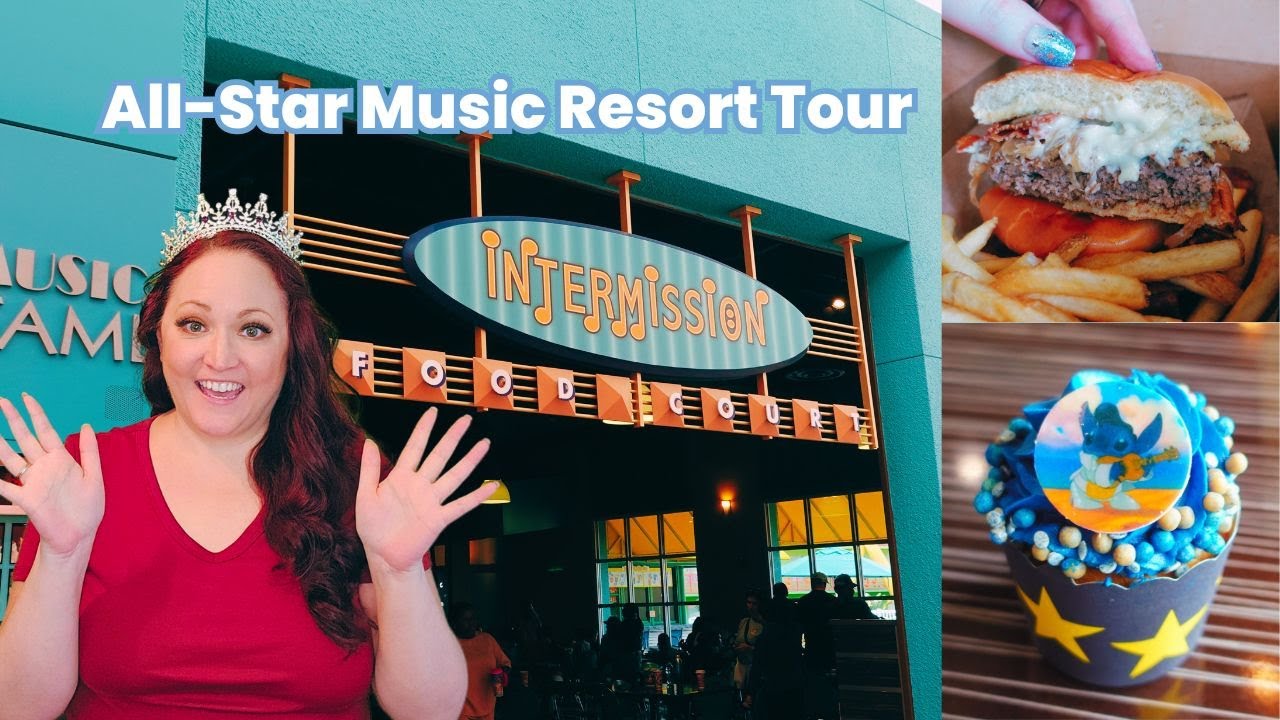 All Star Music Food Court Review and Resort Tour | Disney Vlog | Walt Disney World Video