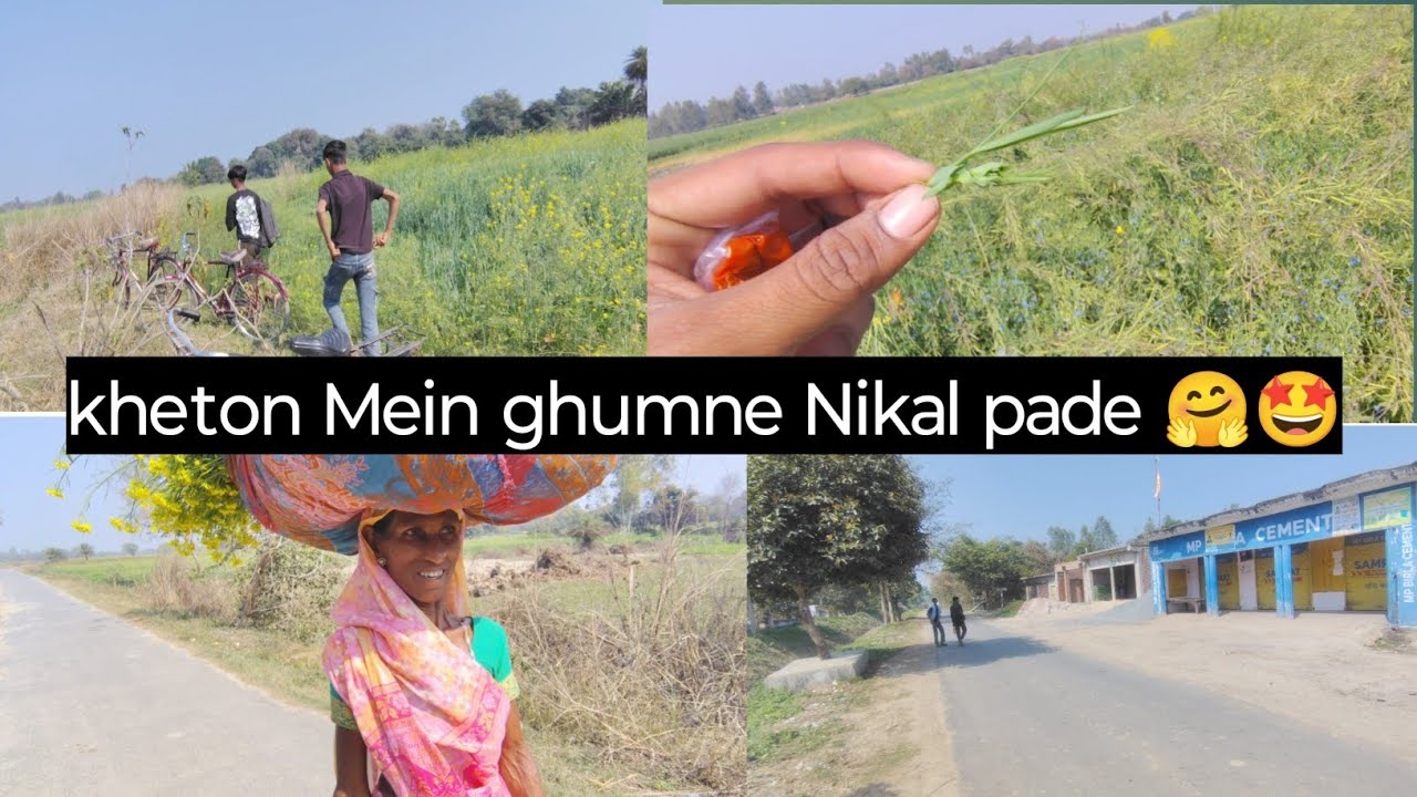 Bhaiyon ke sath mein Nikal pade khet Mein ghumne
