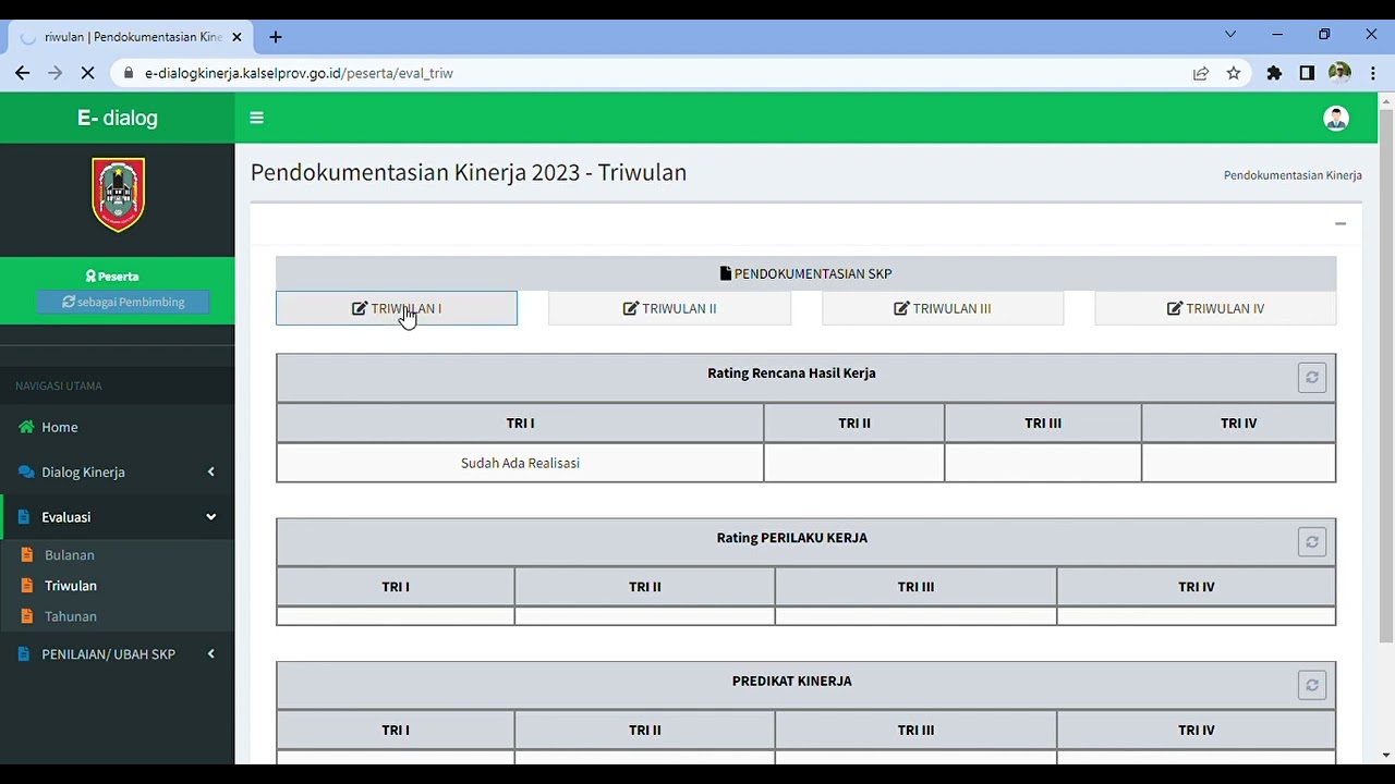 Realisasi Triwulan I Edialog Prov Kal-Sel 2023