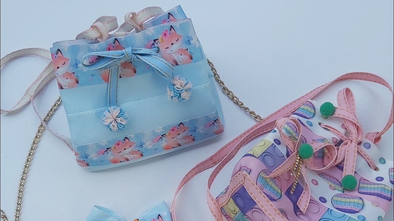 BOLSINHA BAG DE FITA SUPER TEDENCIA 🎀 Com Ótima Dicas de Costura e Colagem.