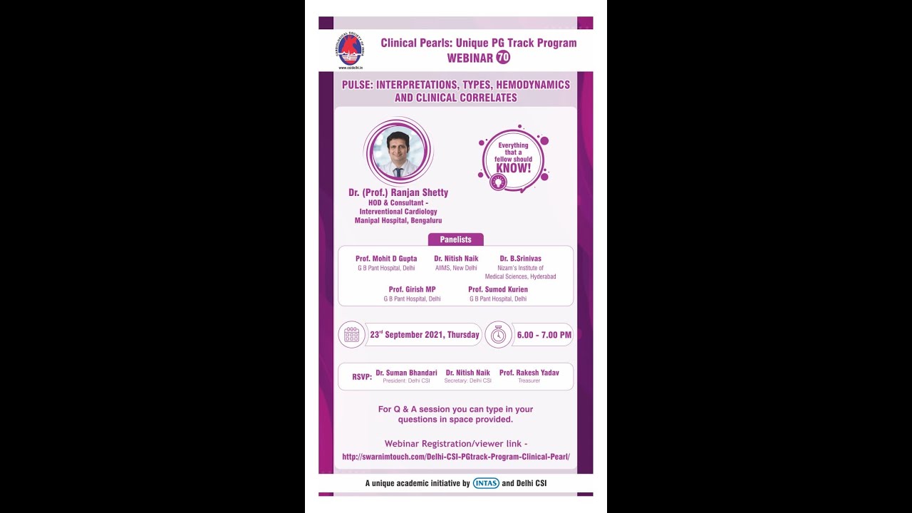 Pulse: Mechanisms, Types and clinical correlates: Dr Ranjan Shetty