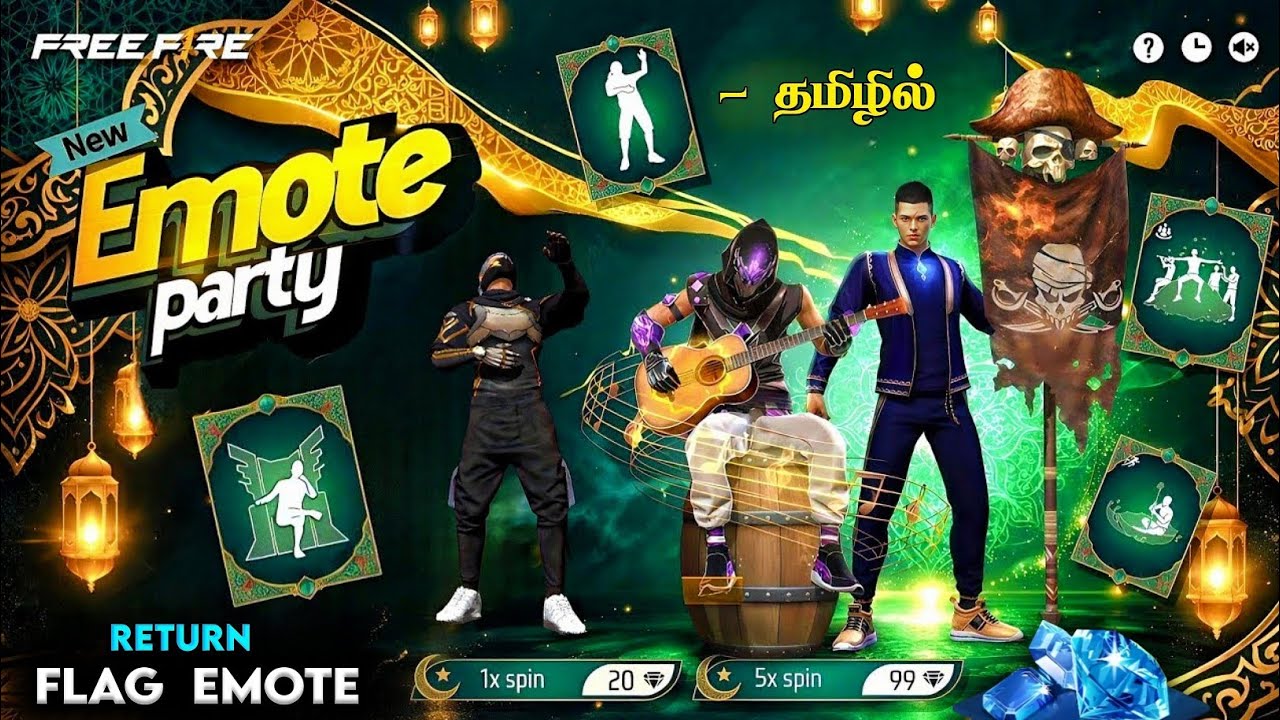 🔥 PIRATE FLAG EMOTE RETURN 🇮🇳 200% CONFIRM DATE 😍 NEW EMOTE ROYALE EVENT 🤩 NEXT HYPERBOOK FREE FIRE