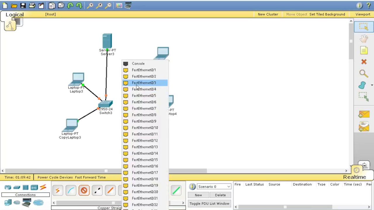 Cisco Packet Tracer- Cascateamento de Switchs e Servidor DHCP