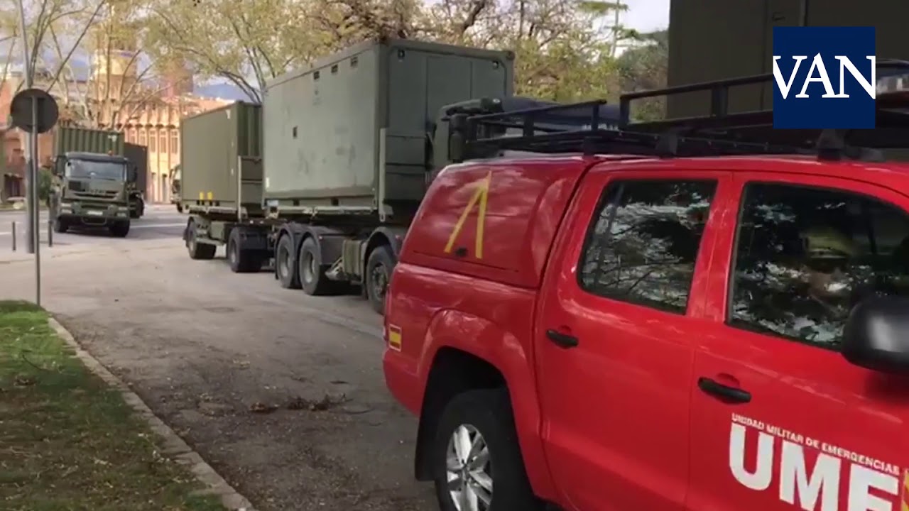 El Ejército instala en la Fira de Muestras de Barcelona un centro de acogimiento para los sin techo