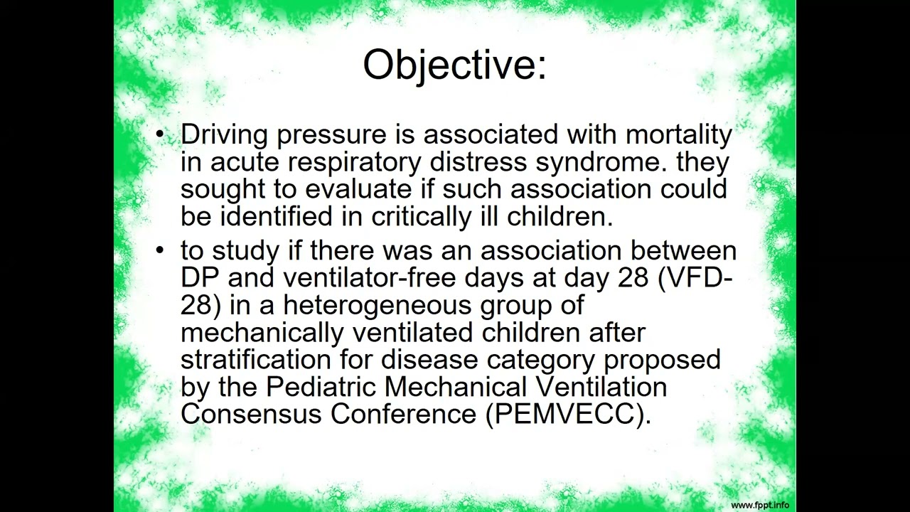 PICU Journal Club Driving Pressure Is Associated With Outcome in Pediatric Acute Respiratory Failure