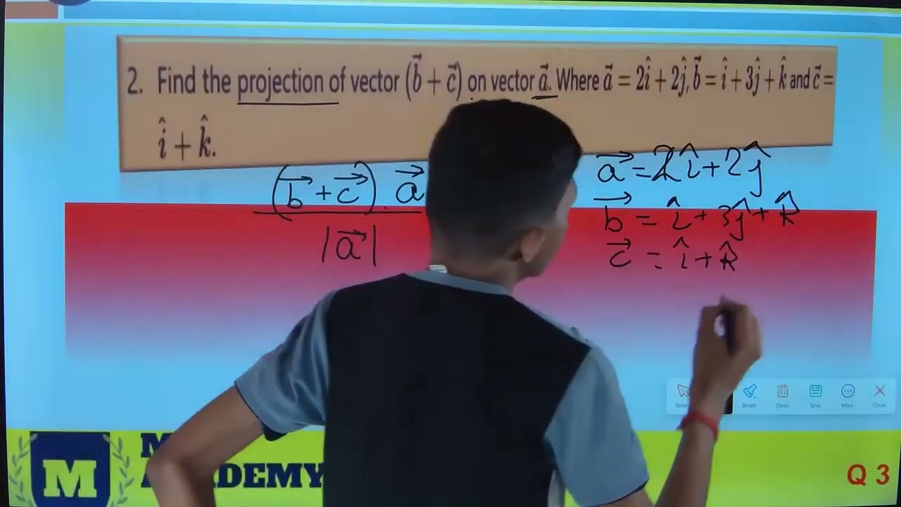 find the projection of b+c on a where a=2i-2j+k b=i+2j-2k and | best coaching for iit in bokaro