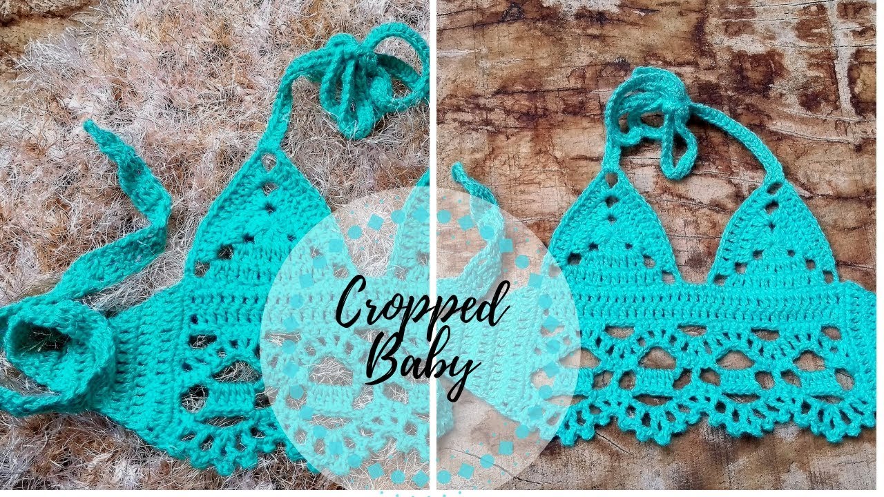 Cropped de crochê para bebê