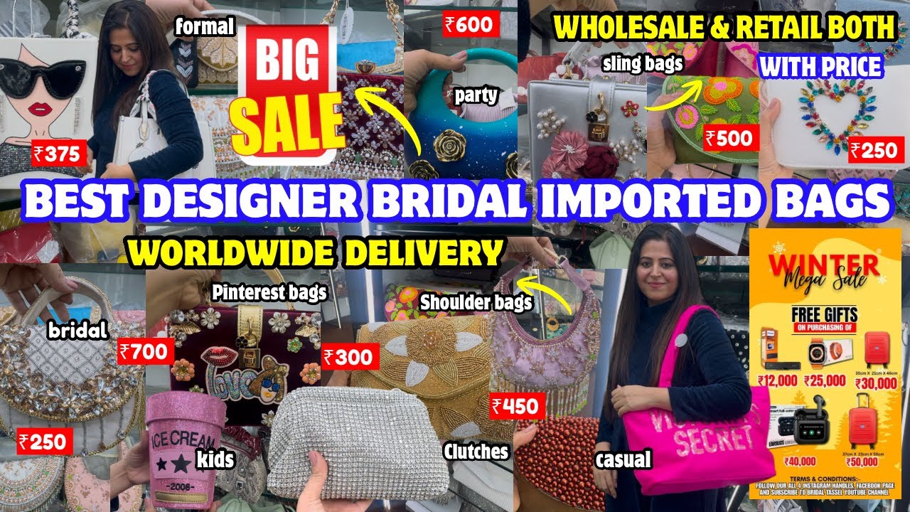 Bridal bags for wedding day | bridal bags,purse,designer bags Delhi |bags wholesale market in Delhi 