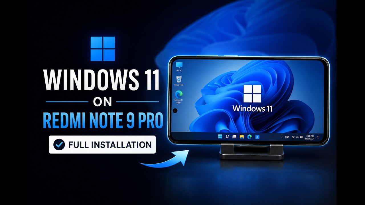 I Turned My Redmi Note 9 Pro Into a Full Windows PC 😱😱😱