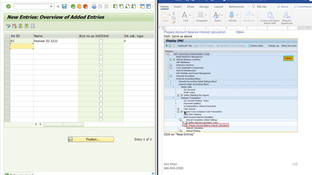 SAP FICO Interest Calculation