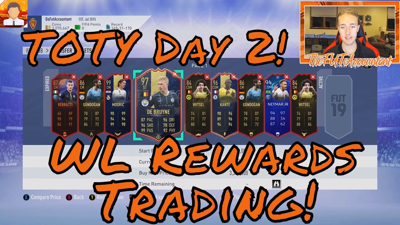 WL Rewards Trading/Flipping! TOTY Day 2! FIFA 19 Ultimate Team