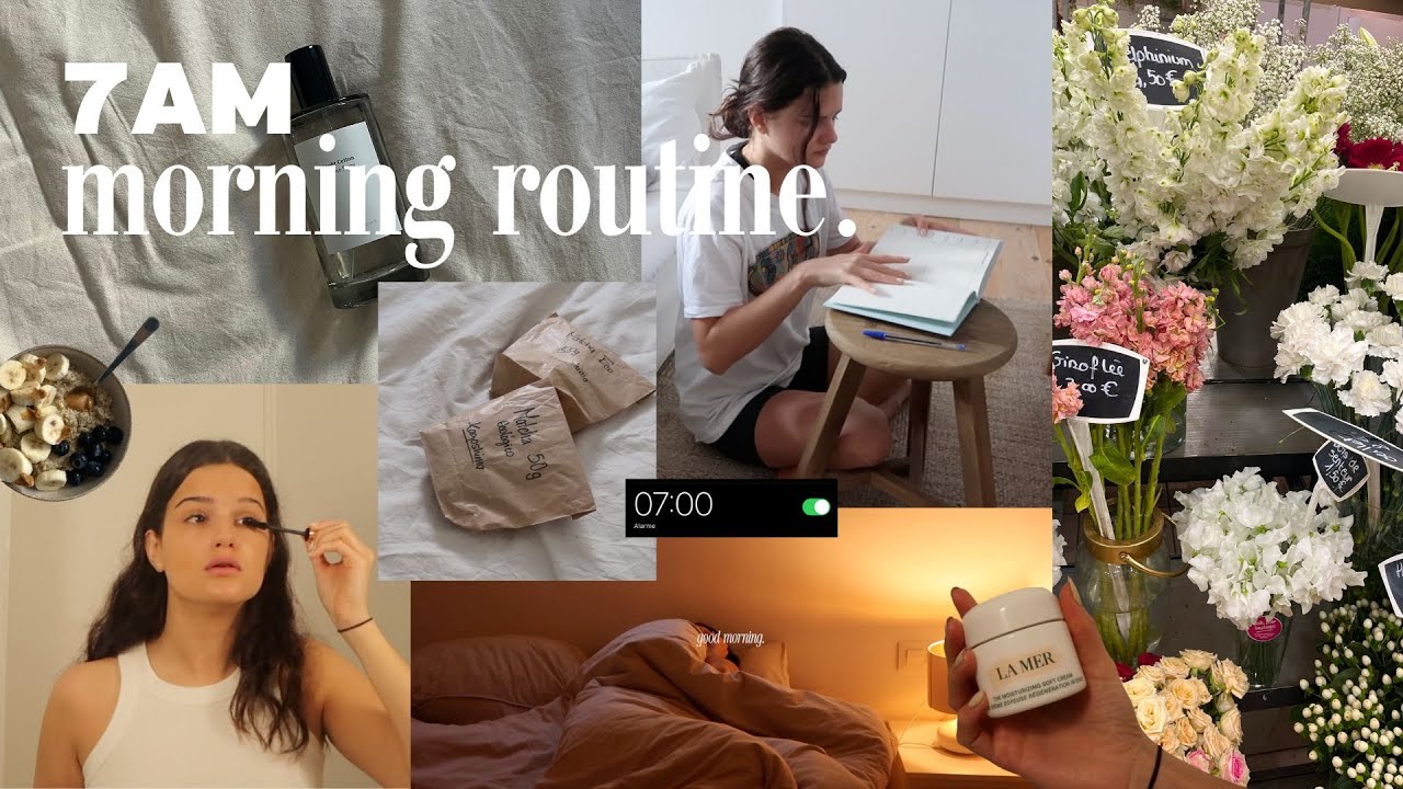 7AM SPRING MORNING ROUTINE *réaliste* 🌸 | pilates, breakfast, productive & aesthetic