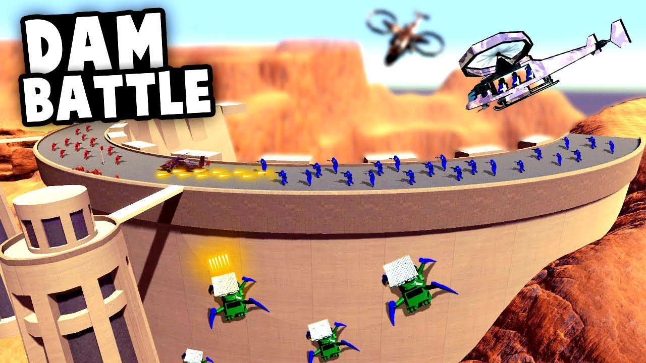 Epic DAM BATTLE With SPIDER MECHS! Another NEW Official MAP! (Ravenfield Update Gameplay)