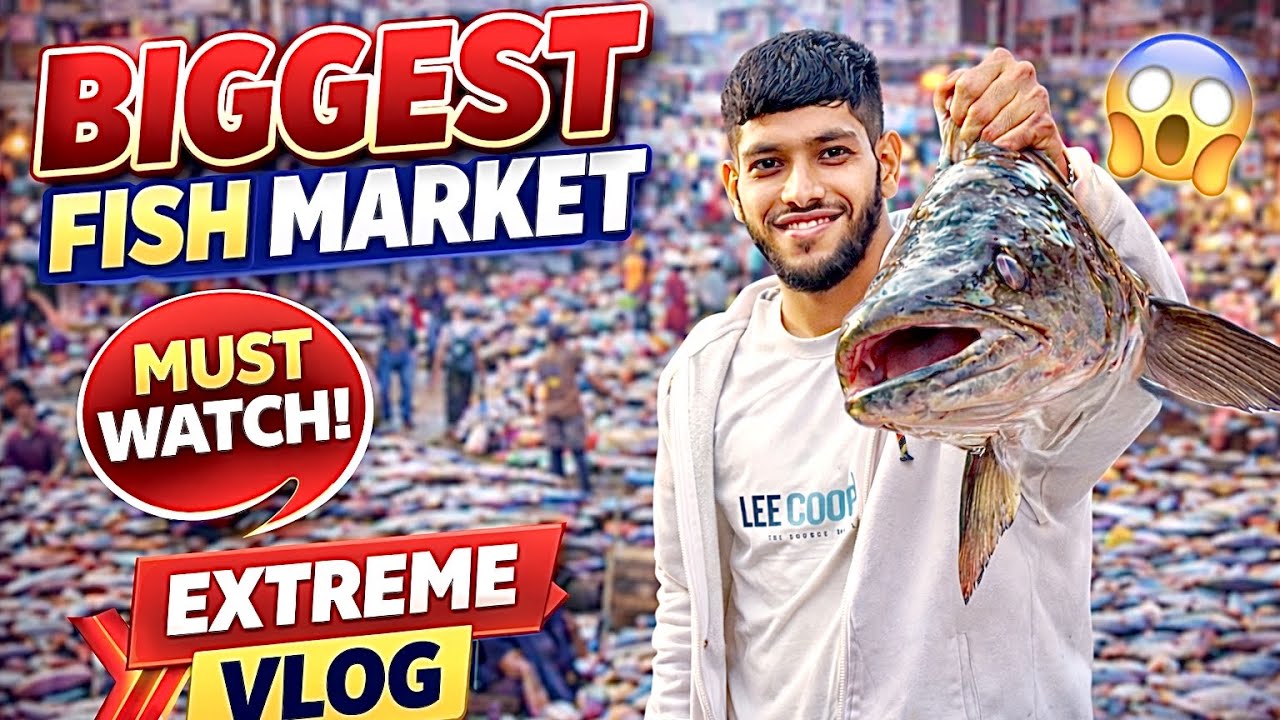 🔥Biggest Fish Market of Hyderabad😱🐠🍤